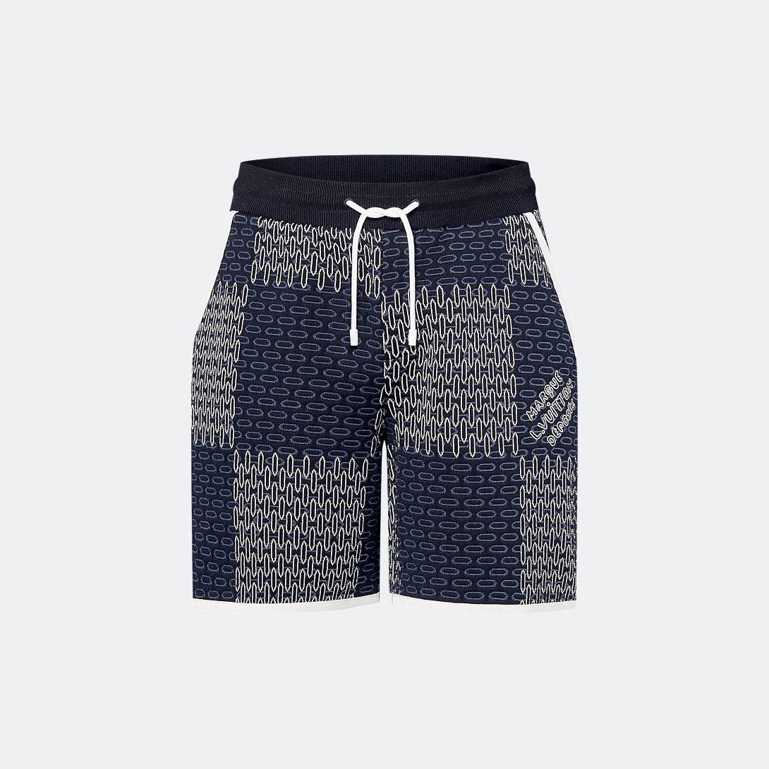 Damier 3D Light Denim Shorts