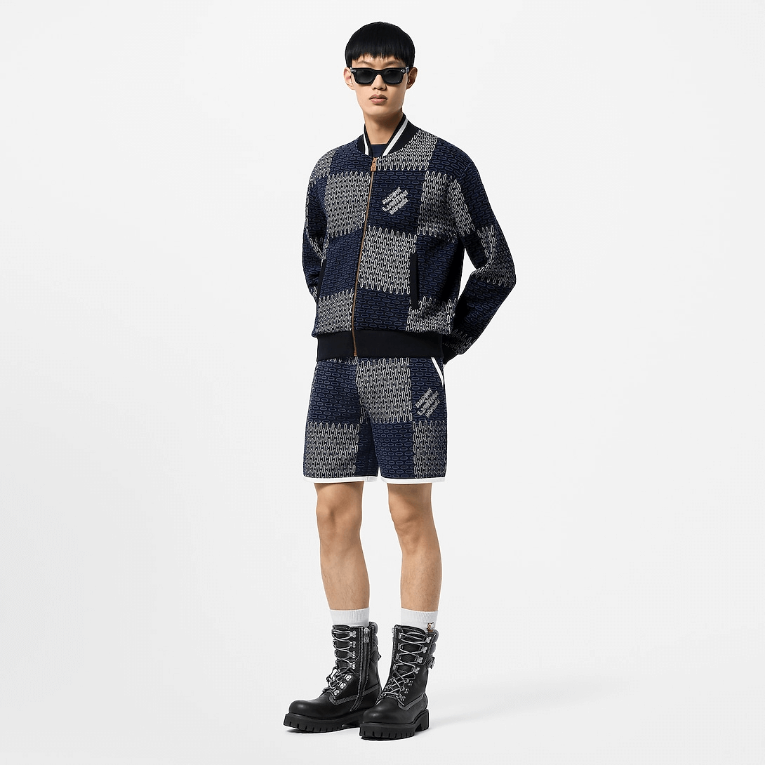 Damier 3D Light Denim Shorts