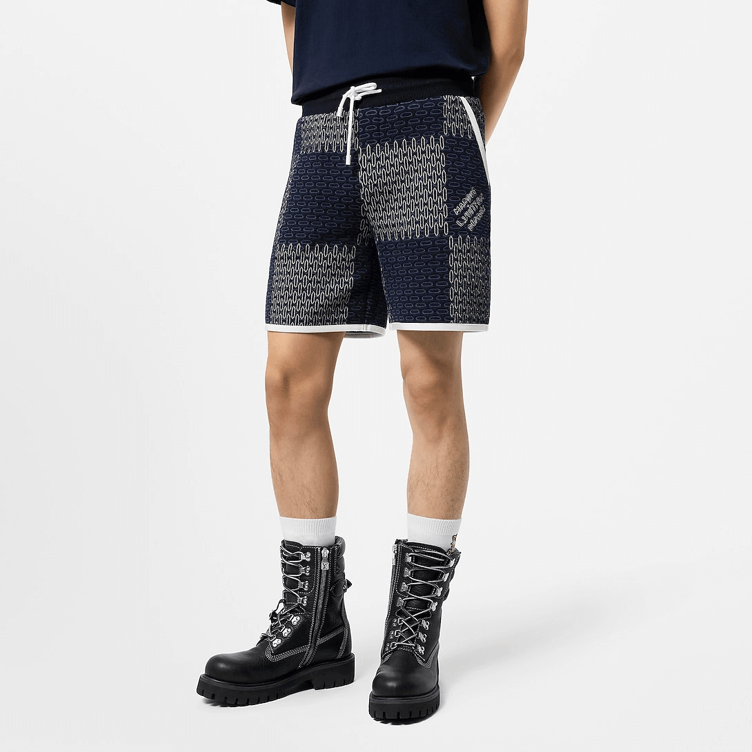 Damier 3D Light Denim Shorts