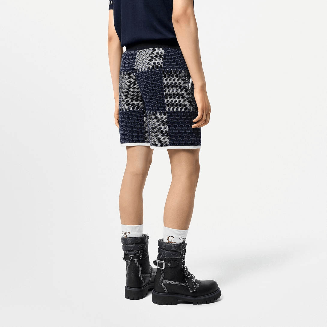 Damier 3D Light Denim Shorts