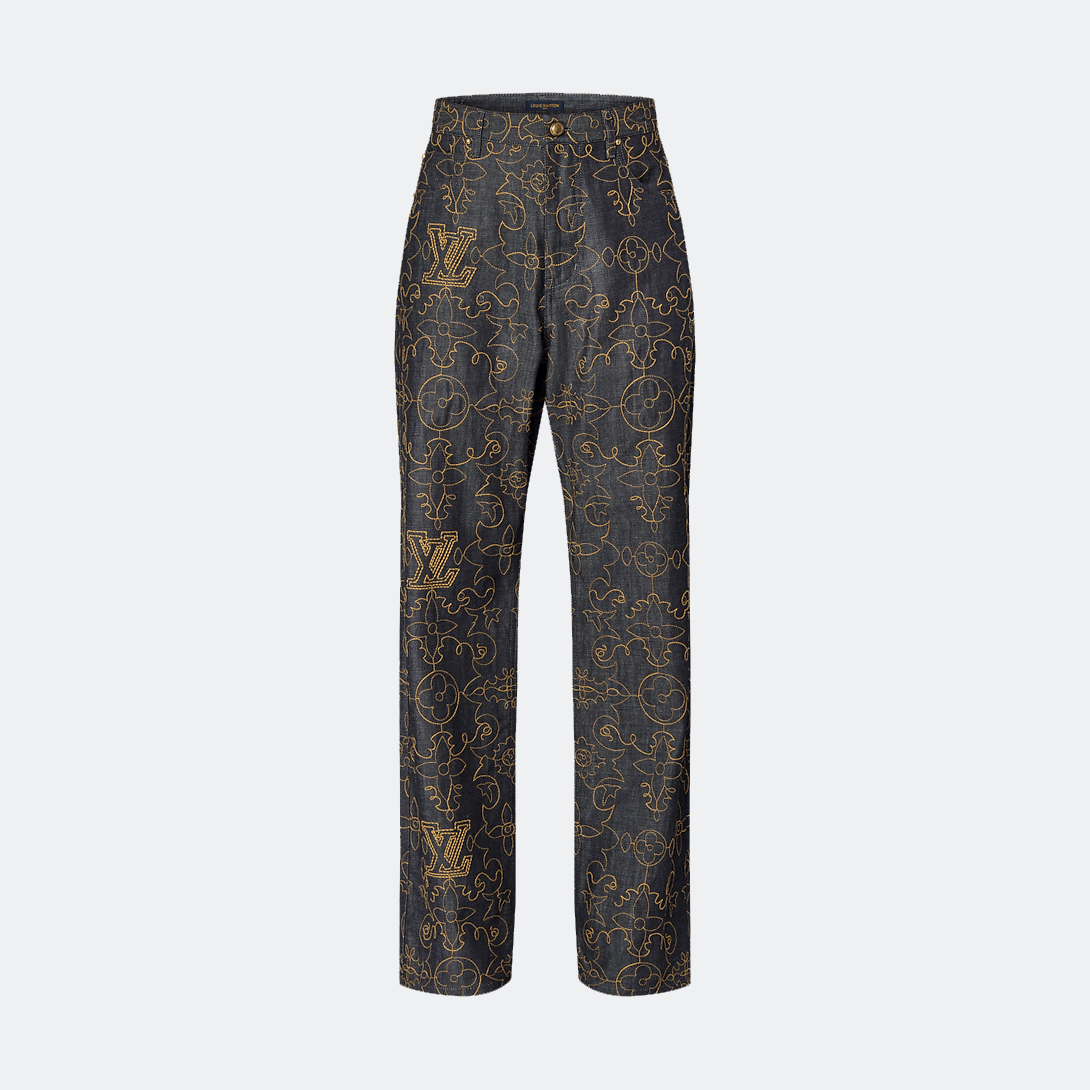 Monogram Embossed Skate Pants