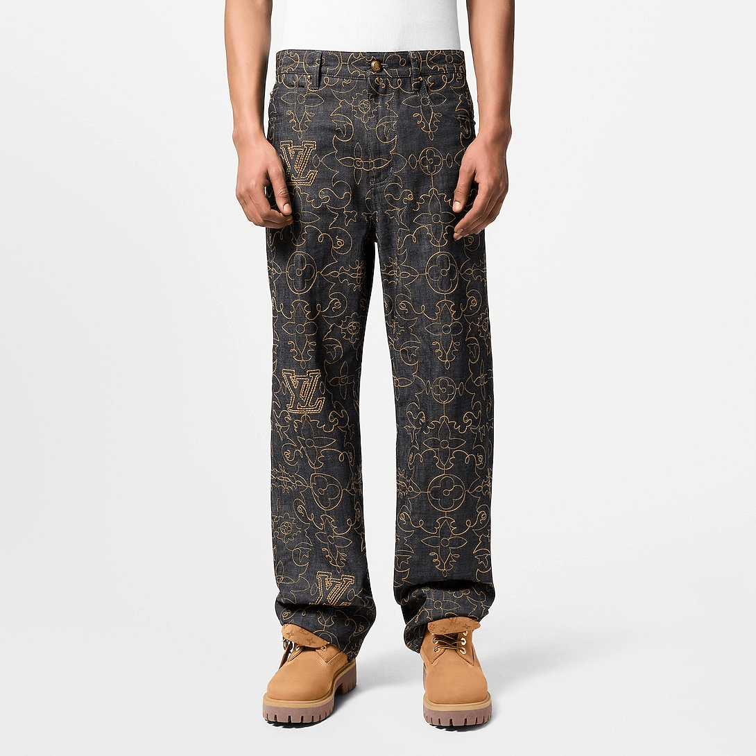 Monogram Embossed Skate Pants