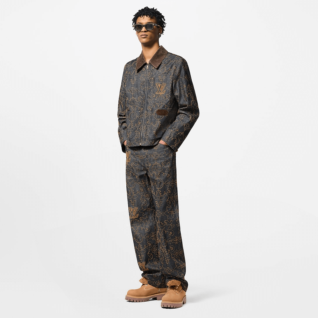 Monogram Embossed Skate Pants
